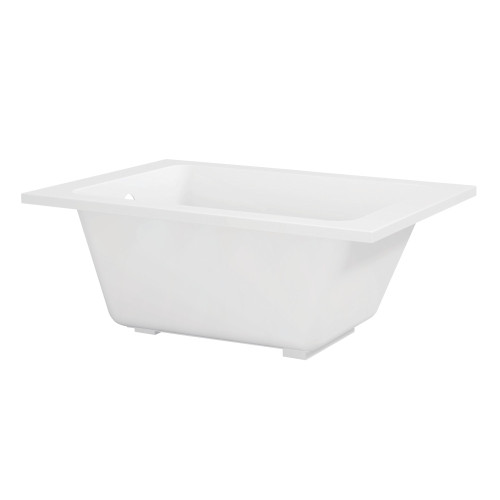 Kingston Brass 48" Acrylic Rectangular Drop-In Tub with Anti-Skid Surface, Glossy White - VTPN483219T
