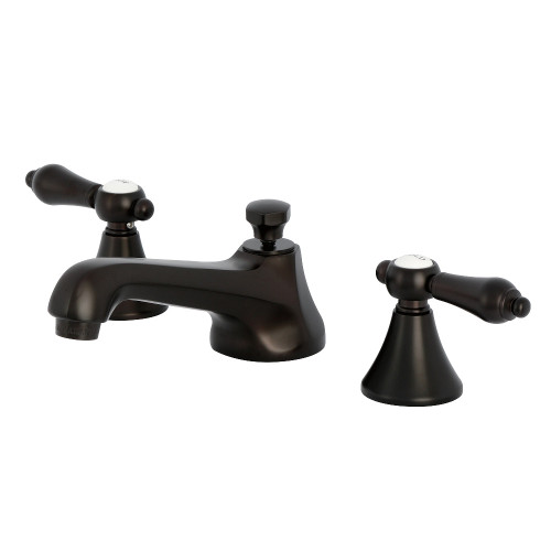 Kingston Brass Widespread Bathroom Faucet with Brass Pop-Up Drain, Oil Rubbed Bronze - KS4475BAL