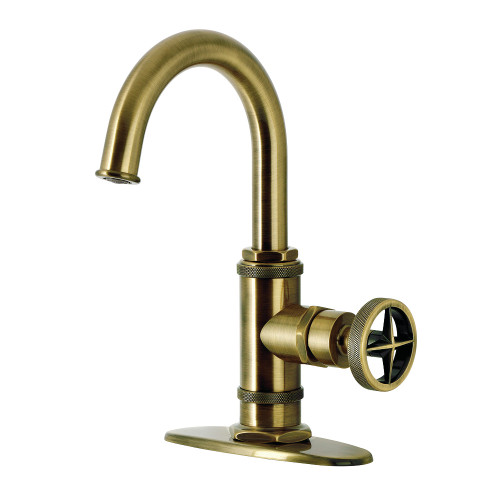 Kingston Brass Ostro Single-Handle Bathroom Faucet, Antique Brass - KSD2213RNX