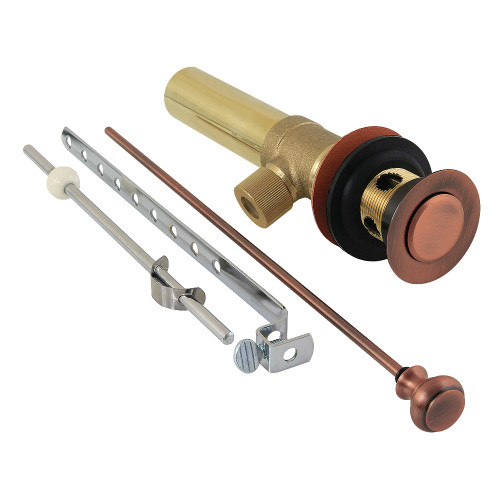 Kingston Brass Pop-Up Drain with Overflow, 22 Gauge, Antique Copper - KB2006AC