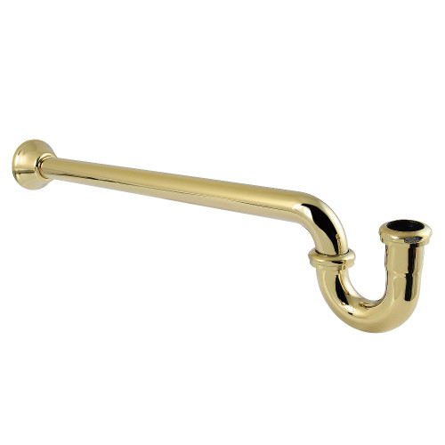 Kingston Brass 1-1/2" P-Trap with Bell Flange, 24" Length, 18 Gauge, Polished Brass - CC7122