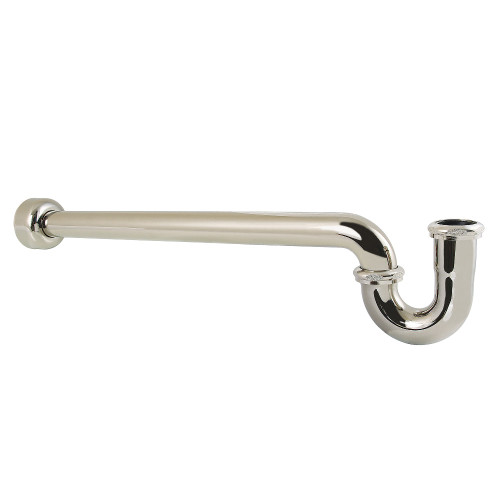 Kingston Brass 1-1/4" (or 1-1/2") x 1-1/2" P-Trap with Box Flange, 24" Length, 18 Gauge, Polished Nickel - CC9246