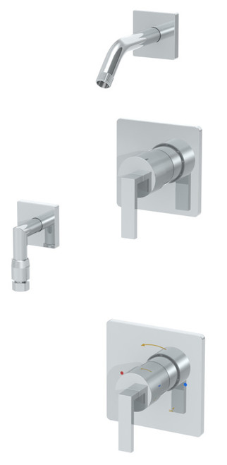 Symmons Shower and Handshower Faucet Trim - Chrome - 0142-05-L/HDHSB-TRM