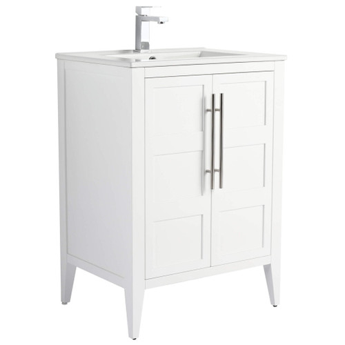 Fine Fixtures Leafside Vanity Cabinet 24" Wide - Matte White - LS24WH