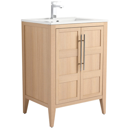 Fine Fixtures Leafside Vanity Cabinet 24" Wide - Sand Oak - LS24SO
