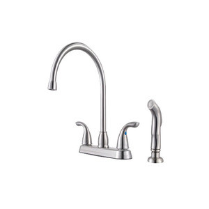 Price Pfister G136-500S Pfirst Series Two Handle Kitchen Faucet With Side Spray - Stainless Steel