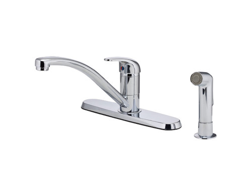 Price Pfister Pfirst Series Single Handle Kitchen Faucet With Side Spray - Chrome - G134-7000