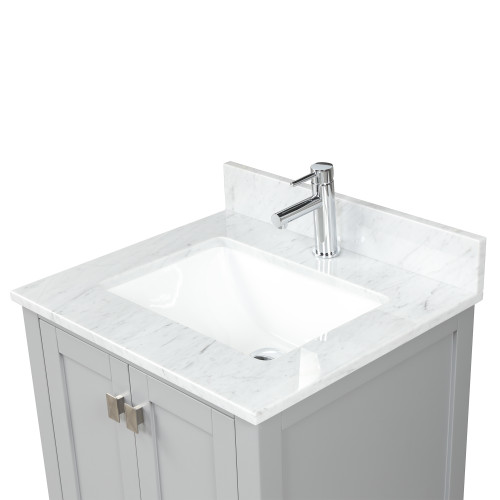 Blossom 24" Carrara Marble Countertop with Sink and Backsplash - CT5 2422 03 2015 C