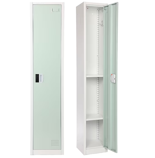 Alpine ADI629-201-MGRN-DL 72" H x 12" W Single Tier Steel Storage Locker with Digital Lock, Misty Green