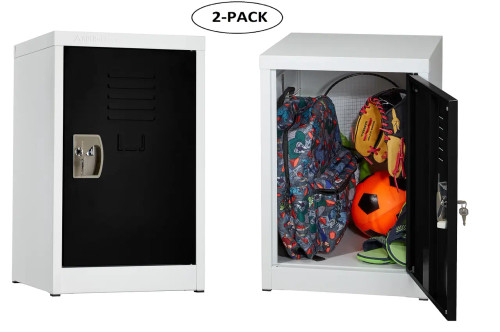 Alpine ADI629-02-BLK-PKG-2 24'' Locker for Kids - Black 2-Pack