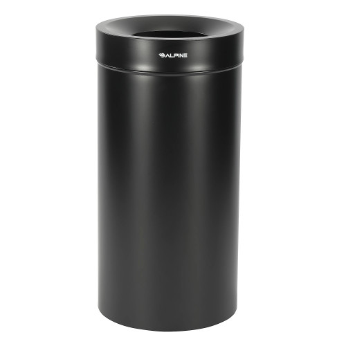 Alpine ALP475-27-BLK 27 Gallon Stainless Steel Trash Can (Black)