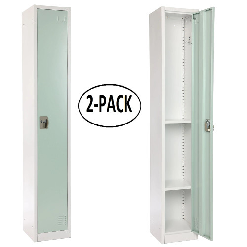 Alpine ADI629-201-MGRN-PKG-2 Large Single Door Locker  Misty Green 2-Pack