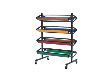 Alpine ADIKI300-02 AdirKids 8 Roll Capacity Craft Paper Classroom Horizontal Paper Roll Dispenser