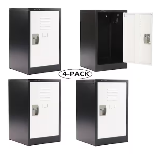 Alpine ADI629-02-BLK-PKG-4 24'' Locker for Kids - Black 4-Pack