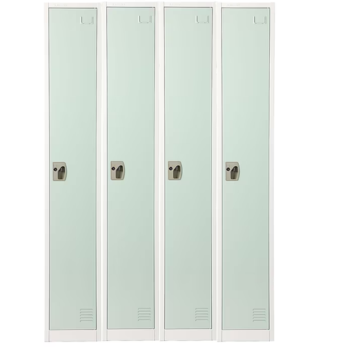 Alpine ADI629-201-MGRN-PKG-4 Large Single Door Locker  Misty Green 4-Pack