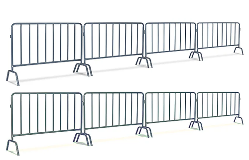 Alpine ADIPR202-01-4-2PK Interlocking Steel Barricade, Pack of 8