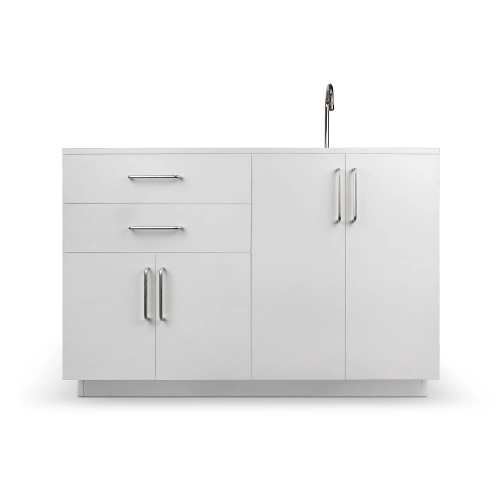 Alpine VivaComfort 48 Inch Base Cabinet with Right Sink Cutout - Grey - ADIME902-BASE-48-RS-GRY