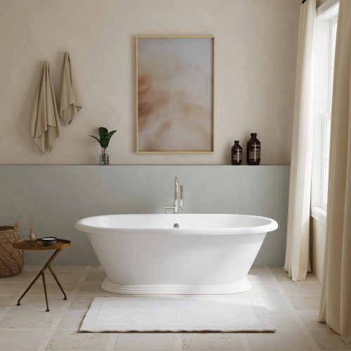 Cheviot Sandringham Tub, White, Roll Rim - 2154-WW