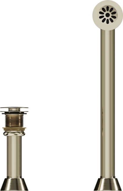 Cheviot Direct Drain Waste & Overflow, Brushed Nickel - 2224-BN