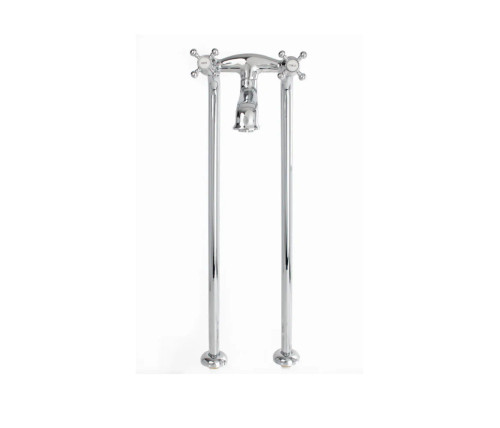 Cheviot Free Standing Tub Filler , Cross Handles, Chrome - 5136/3965-CH