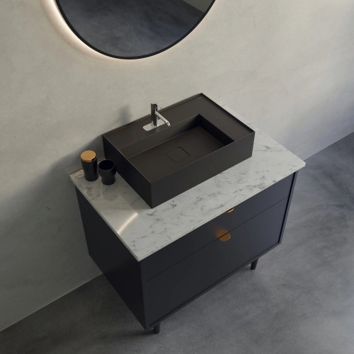 Cheviot Elevate Vessel Sink, Matte Grey, Single Hole Drilling - 1263-MG-1