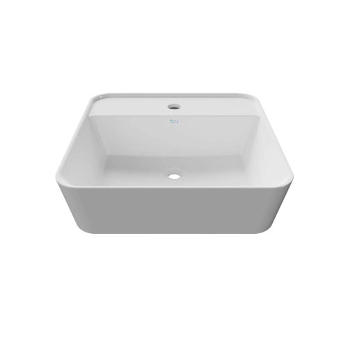Cheviot Serena Vessel Sink, 16.5", Gloss White, Single Hole Drilling - 1239-WH-1