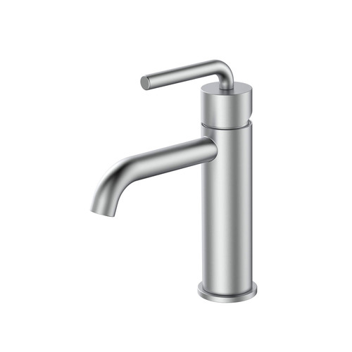 Fine Fixtures Round Single Hole Bathroom Faucet - Satin Nickel - FAM6SN