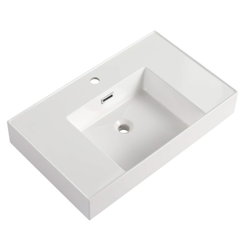 Fine Fixtures Crownpoint Bathroom Vanity Sink 30"W x 18"D, White - VC3018W