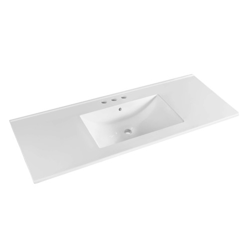 Fine Fixtures Frameport Bathroom Vanity Sink 48 Inch X 18 Inch White, 8" Spread - VE4818W-8