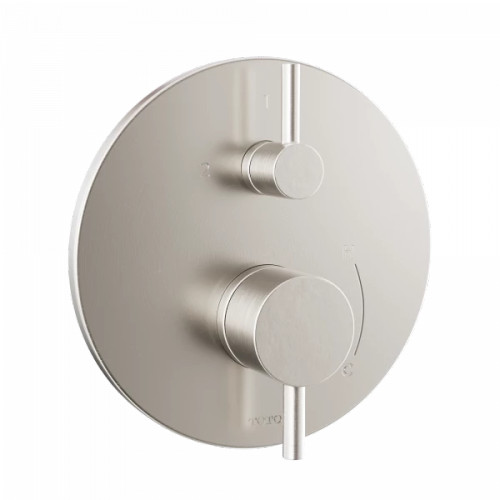 Toto Round Pressure Balance Valve with Diverter Trim, Brushed Nickel - TBV01802U#BN