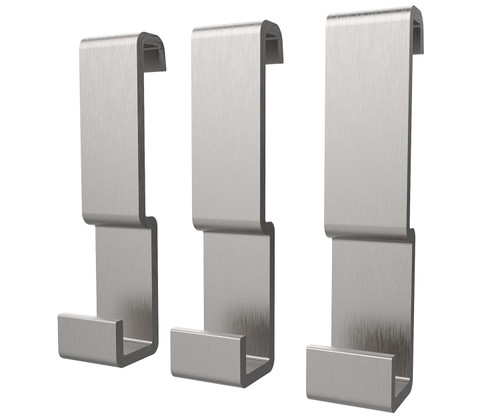 Swanstone Odile Suite Clip On Small Hooks in Brushed Chrome - Pack of 3 - SMHK10045089.201 Swanstone Odile Suite Clip On Small Hooks in Brushed Chrome - Pack of 3 - SMHK10045089.201