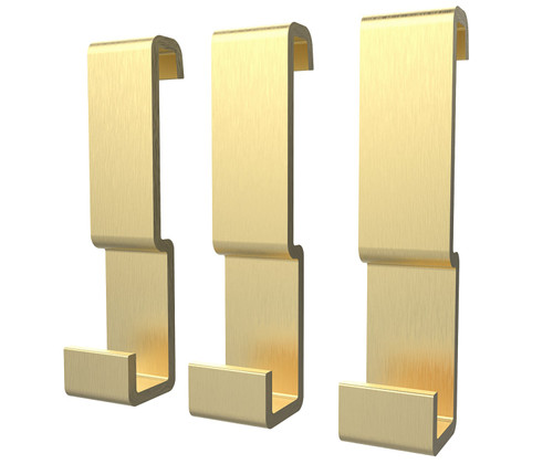 Swanstone Odile Suite Clip On Small Hooks in Brushed Gold - Pack of 3 - SMHK10045089.343 Swanstone Odile Suite Clip On Small Hooks in Brushed Gold - Pack of 3 - SMHK10045089.343