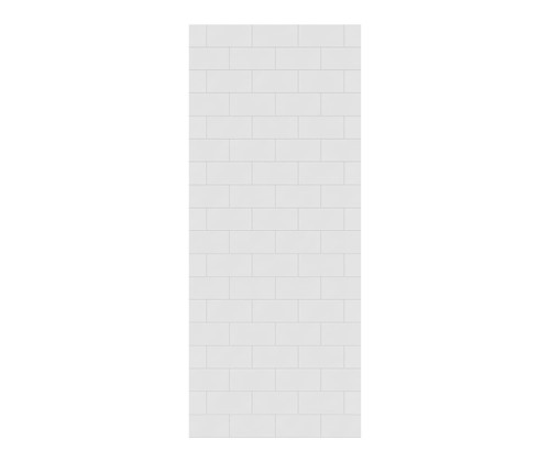 Swanstone 32 x 72 Metro Subway Tile Glue up Bathtub and Shower Single Wall Panel in White - MTMK7232.010