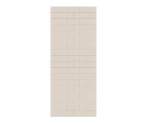 Swanstone 32 x 72 Metro Subway Tile Glue up Bathtub and Shower Single Wall Panel in Tahiti White - MTMK7232.011