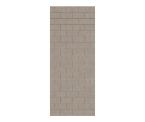 Swanstone 32 x 72 Metro Subway Tile Glue up Bathtub and Shower Single Wall Panel in Limestone - MTMK7232.218