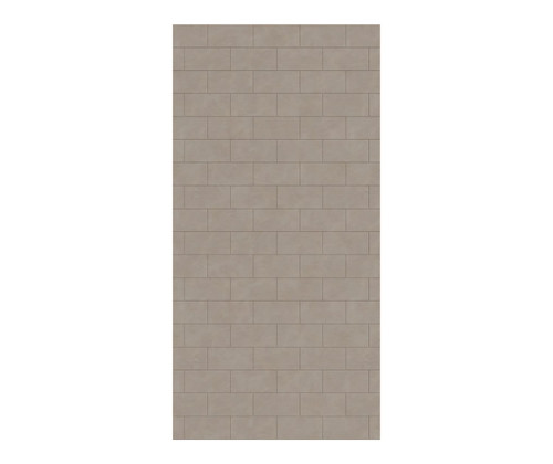 Swanstone 38 x 72 Metro Subway Tile Glue up Bathtub and Shower Single Wall Panel in Limestone - MTMK7238.218