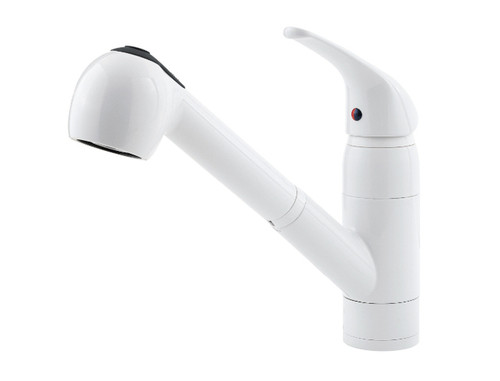 Price Pfister Pfirst Series Single Handle Pull-out Kitchen Faucet - White - G133-10WW