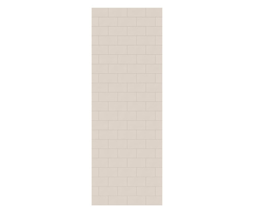 Swanstone 32 x 84 Metro Subway Tile Glue up Bathtub and Shower Single Wall Panel in Tahiti White - MTMK8432.011