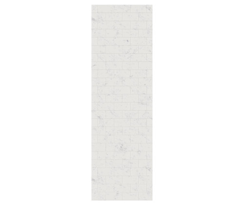 Swanstone 30 x 96 Metro Subway Tile Glue up Bathtub and Shower Single Wall Panel in Carrara - MTMK9630.221