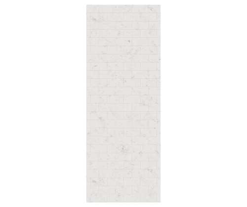 Swanstone 36 x 96 Metro Subway Tile Glue up Bathtub and Shower Single Wall Panel in Carrara - MTMK9636.221