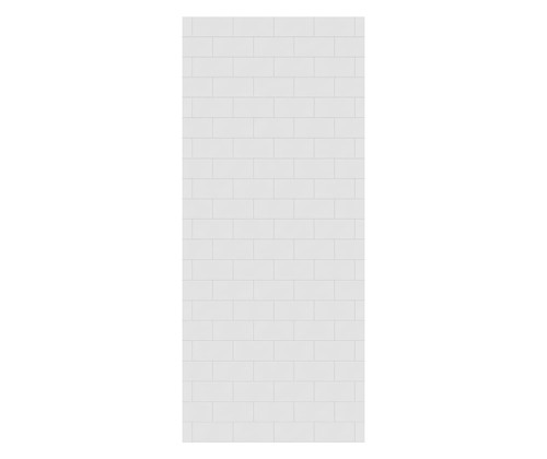 Swanstone 42 x 84 Metro Subway Tile Glue up Bathtub and Shower Single Wall Panel in White - MTMK8442.010