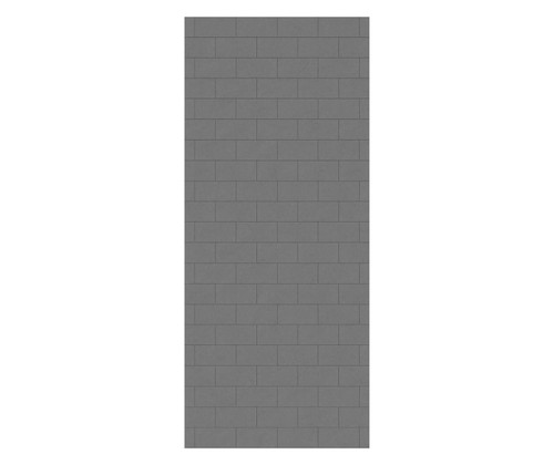 Swanstone 36 x 84 Metro Subway Tile Glue up Bathtub and Shower Single Wall Panel in Ash Gray - MTMK8436.203