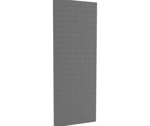 Swanstone 34" x 96" Metro Subway Tile Glue up Bathtub and Shower Single Wall Panel in Ash Gray - MTMK9634.203
