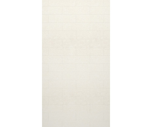 Swanstone 38" x 96" Modern Subway Tile Glue up Bathtub and Shower Single Wall Panel in Tahiti White - MSMK9638.011