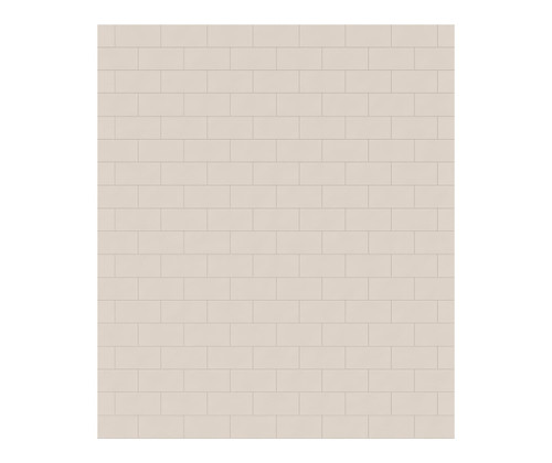 Swanstone 62" x 72" Metro Subway Tile Glue up Bathtub and Shower Single Wall Panel in Tahiti White - MTMK7262.011