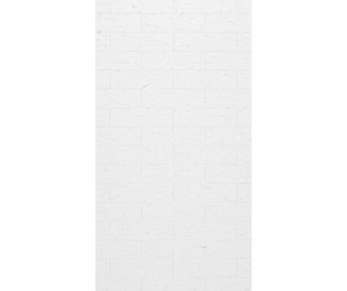 Swanstone 42 x 84 Modern Subway Tile Glue up Bathtub and Shower Single Wall Panel in Carrara - MSMK8442.221 Swanstone 42 x 84 Modern Subway Tile Glue up Bathtub and Shower Single Wall Panel in Carrara - MSMK8442.221