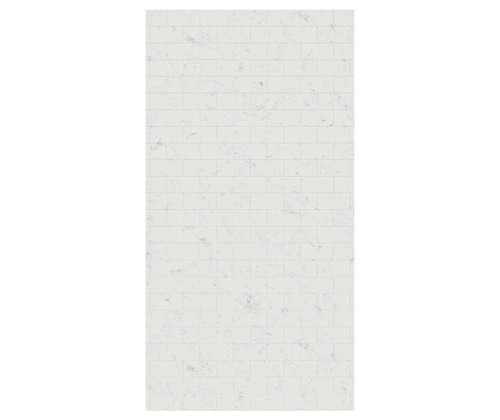 Swanstone 42 x 96 Metro Subway Tile Glue up Bathtub and Shower Single Wall Panel in Carrara - MTMK9642.221