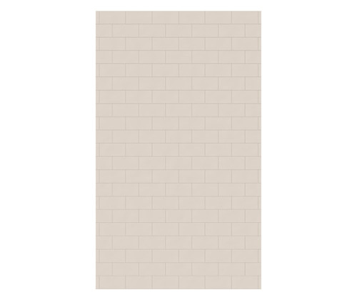 Swanstone 50 x 84 Metro Subway Tile Glue up Bathtub and Shower Single Wall Panel in Tahiti White - MTMK8450.011