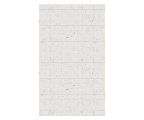 Swanstone 50" x 84" Metro Subway Tile Glue up Bathtub and Shower Single Wall Panel in Carrara - MTMK8450.221