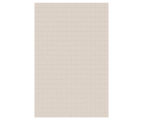 Swanstone 62 x 96 Metro Subway Tile Glue up Bathtub and Shower Single Wall Panel in Tahiti White - MTMK9662.011